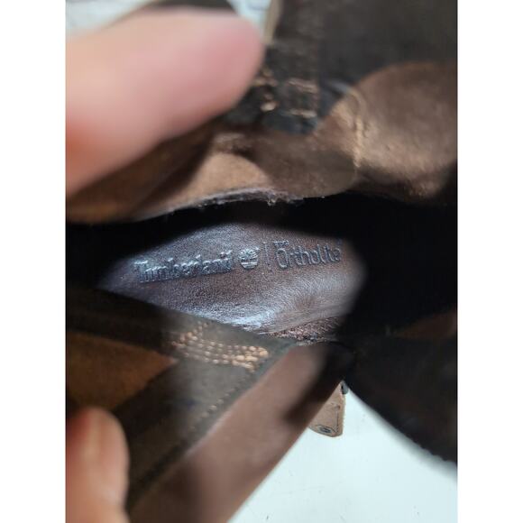 Timberland Womens Chelsea Boots Size 10 Brown Cognac Leather Zip Pull On Ankle - Picture 12 of 13